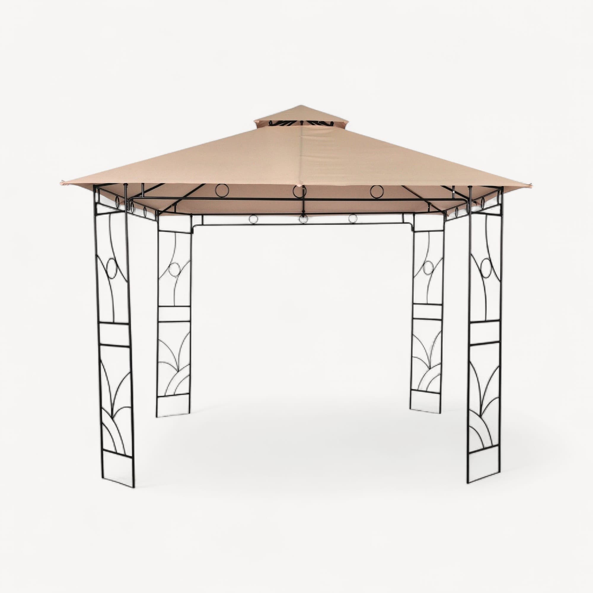 Metalna gazebo tenda — bež panama