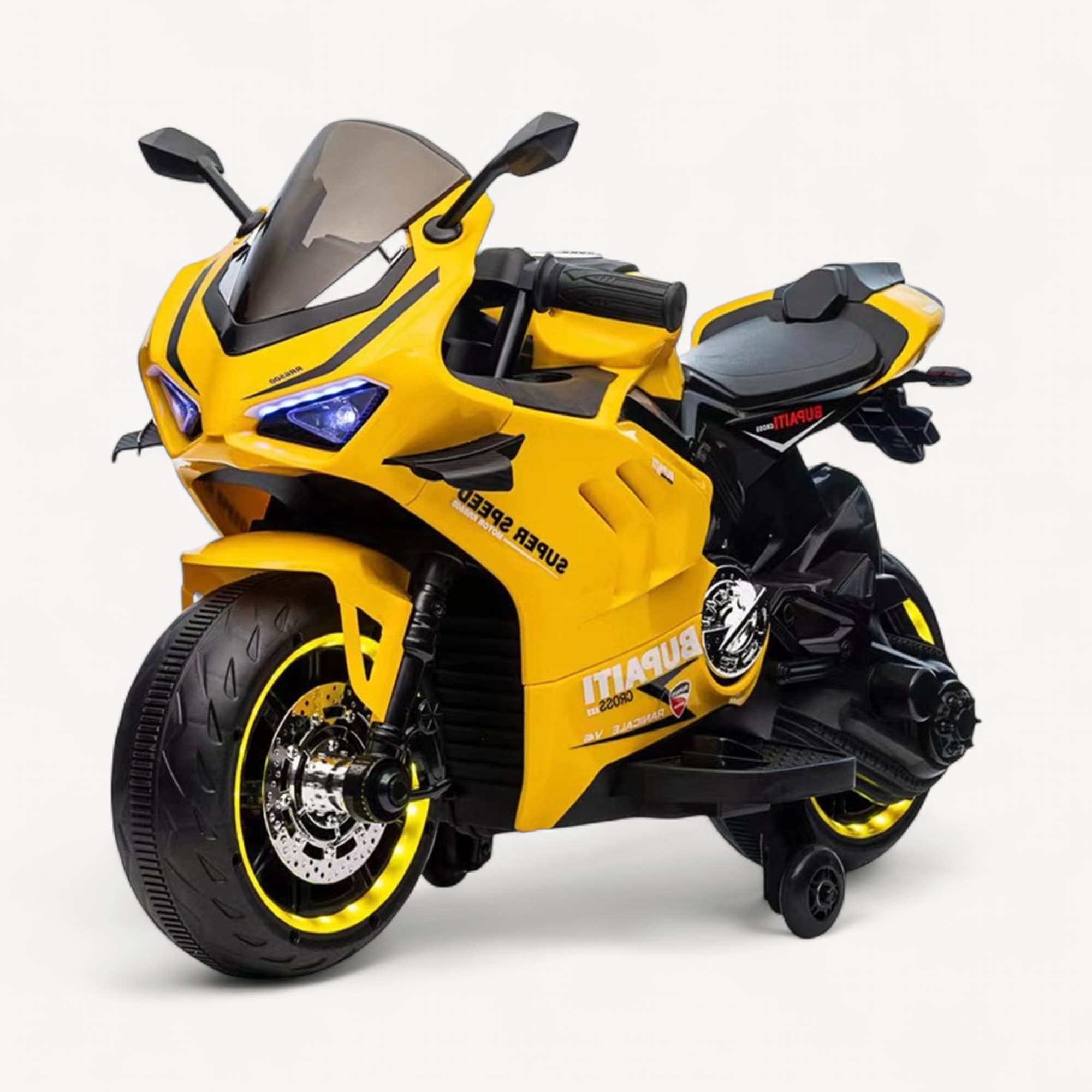 Dečiji motor na akumulator sa pomoćnim točkovima (veliki)